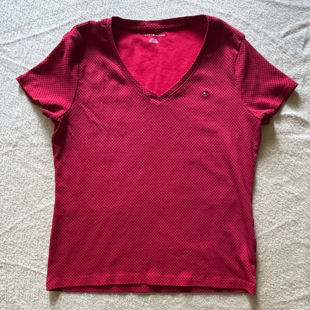 Tommy Hilfiger Red Short Sleeve Tee